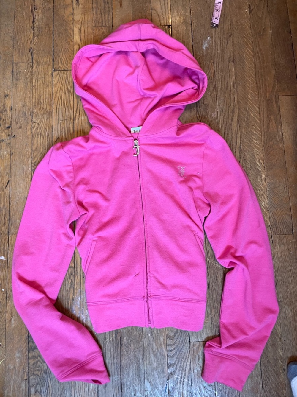 Juicy Couture Hot Pink Hooded Zip Sweatshirt